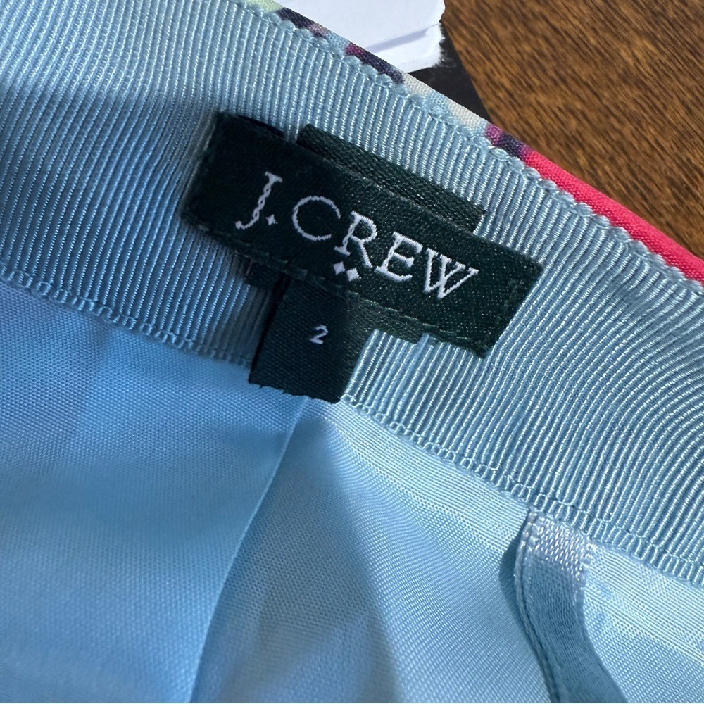 J. Crew Multicolor Floral Pleated Skirt Size 2 - Picture 2 of 2